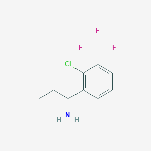 molecular formula C10H11ClF3N B15498516 1-(2-Chloro-3-(trifluoromethyl)phenyl)propan-1-amine 