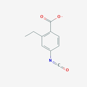 molecular formula C10H8NO3- B15498522 2-Ethyl-4-isocyanatobenzoate 