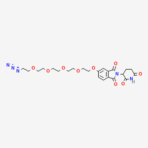 molecular formula C23H29N5O9 B15498719 Thalidomide-5'-O-PEG4-C2-azide 
