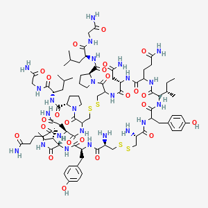 molecular formula C86H132N24O24S4 B15498882 H-Cys(1)-Tyr-Ile-DL-Gln-Asn-DL-Cys(2)-Pro-Leu-Gly-NH2.H-Cys(1)-DL-Tyr-Ile-DL-Gln-Asn-DL-Cys(2)-Pro-Leu-Gly-NH2 
