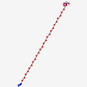molecular formula C55H105N4O28+ B15498902 N3-PEG24-CH2CH2COONHS Ester 