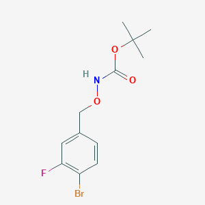 molecular formula C12H15BrFNO3 B15498945 tert-Butyl (4-bromo-3-fluorobenzyl)oxycarbamate 