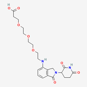 molecular formula C22H29N3O8 B15498983 3-(2-(2-(2-((2-(2,6-Dioxopiperidin-3-yl)-1-oxoisoindolin-4-yl)amino)ethoxy)ethoxy)ethoxy)propanoic acid 