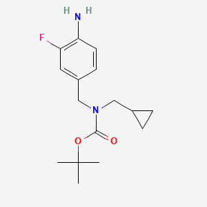 molecular formula C16H23FN2O2 B15498984 tert-Butyl 4-amino-3-fluorobenzyl(cyclopropylmethyl)carbamate 