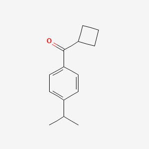 molecular formula C14H18O B15498990 Cyclobutyl(4-isopropylphenyl)methanone 