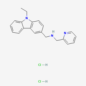 molecular formula C21H23Cl2N3 B15499022 CMP-5 dihydrochloride 