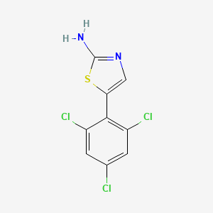 molecular formula C9H5Cl3N2S B15499114 5-(2,4,6-Trichlorophenyl)thiazol-2-amine 