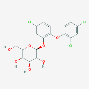 molecular formula C18H17Cl3O7 B15499155 Triclosan-beta-D-glucopyranoside 