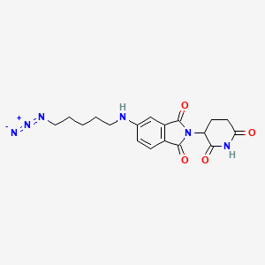 molecular formula C18H20N6O4 B15499268 Pomalidomide-5'-C5-azide 