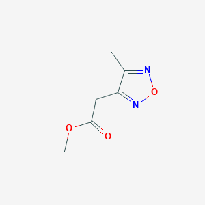molecular formula C6H8N2O3 B15499296 methyl 2-(4-methyl-1,2,5-oxadiazol-3-yl)acetate 