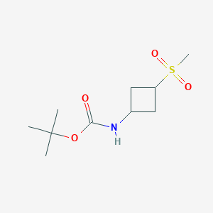 molecular formula C10H19NO4S B15499306 tert-Butyl (trans-3-(methylsulfonyl)cyclobutyl)carbamate 