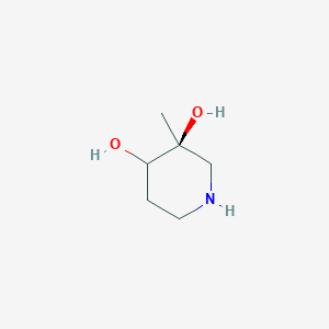 molecular formula C6H13NO2 B15499345 cis-3-Methylpiperidine-3,4-diol 