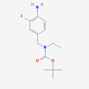 molecular formula C14H21FN2O2 B15499354 tert-Butyl 4-amino-3-fluorobenzyl(ethyl)carbamate 