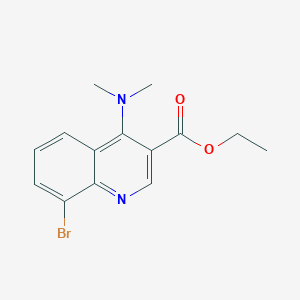 molecular formula C14H15BrN2O2 B15499358 Ethyl 8-bromo-4-(dimethylamino)quinoline-3-carboxylate 