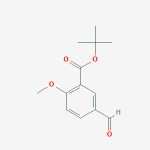 molecular formula C13H16O4 B15499366 Tert-butyl 5-formyl-2-methoxybenzoate 