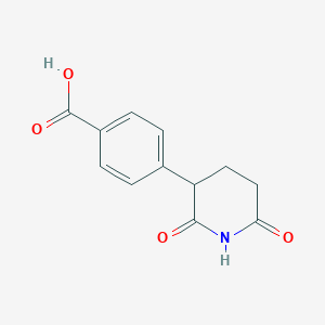 molecular formula C12H11NO4 B15499409 4-(2,6-Dioxo-3-piperidyl)benzoic acid 