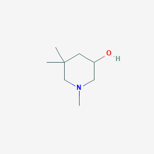 molecular formula C8H17NO B15499413 1,5,5-Trimethylpiperidin-3-ol 