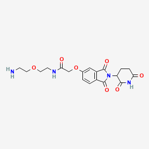molecular formula C19H22N4O7 B15499431 N-[2-(2-aminoethoxy)ethyl]-2-[2-(2,6-dioxo-3-piperidyl)-1,3-dioxo-isoindolin-5-yl]oxy-acetamide 