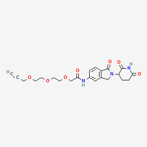 molecular formula C22H25N3O7 B15499449 Lenalidomide-5'-acetamido-O-PEG2-propargyl 