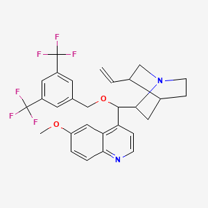 molecular formula C29H28F6N2O2 B15499468 (9S)-9-[[3,5-Bis(trifluoromethyl)phenyl]methoxy]-6'-methoxycinchonan 