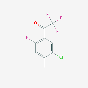 molecular formula C9H5ClF4O B15499481 1-(5-Chloro-2-fluoro-4-methylphenyl)-2,2,2-trifluoroethanone 