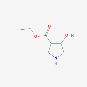 molecular formula C7H13NO3 B15499515 Ethyl 4-hydroxypyrrolidine-3-carboxylate 