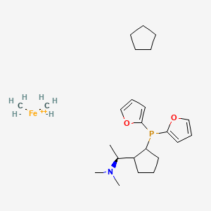 molecular formula C24H40FeNO2P B15499552 (R)-1-(Difurylphosphino)-2-[(S)-1-(dimethylamino)ethyl]ferrocene 