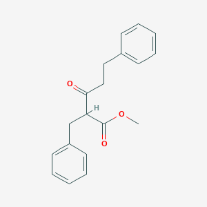 molecular formula C19H20O3 B15499582 Methyl 2-benzyl-3-oxo-5-phenylpentanoate 