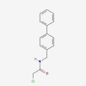 molecular formula C15H14ClNO B15499615 N-([1,1'-Biphenyl]-4-ylmethyl)-2-chloroacetamide 