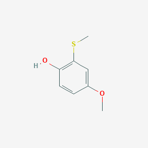 molecular formula C8H10O2S B15499636 4-Methoxy-2-(methylthio)phenol 