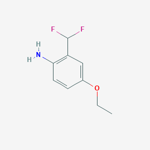 molecular formula C9H11F2NO B15499651 2-(Difluoromethyl)-4-ethoxyaniline 