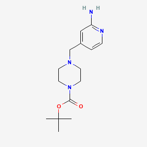 molecular formula C15H24N4O2 B15499664 tert-Butyl 4-((2-aminopyridin-4-yl)methyl)piperazine-1-carboxylate 