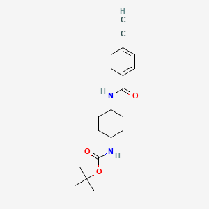 molecular formula C20H26N2O3 B15499733 tert-Butyl ((1r,4r)-4-(4-ethynylbenzamido)cyclohexyl)carbamate 