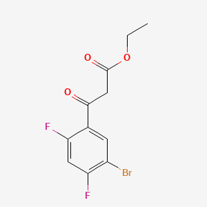 molecular formula C11H9BrF2O3 B15499738 Ethyl 3-(5-bromo-2,4-difluorophenyl)-3-oxopropanoate 