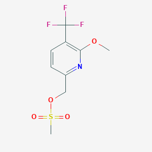 molecular formula C9H10F3NO4S B15499919 [6-Methoxy-5-(trifluoromethyl)pyridin-2-yl]methylmethanesulfonate 