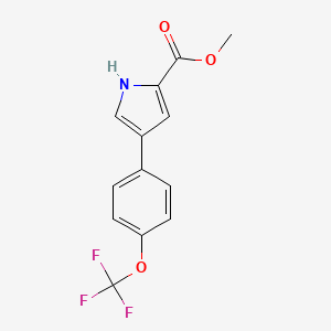 molecular formula C13H10F3NO3 B15499983 Methyl 4-(4-(trifluoromethoxy)phenyl)-1H-pyrrole-2-carboxylate 