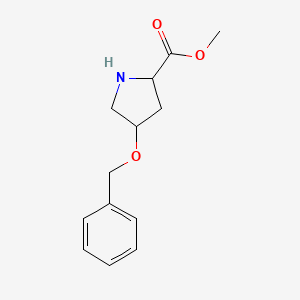 molecular formula C13H17NO3 B15500236 Methyl 4-phenylmethoxypyrrolidine-2-carboxylate 