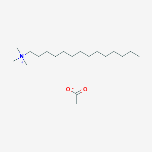 molecular formula C19H41NO2 B15500250 Tetradecyltrimethylammonium acetate 