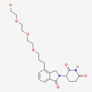 molecular formula C22H29BrN2O6 B15500299 Phthalimidinoglutarimide-C3-O-PEG2-C2-Br 