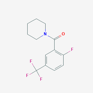 molecular formula C13H13F4NO B15500313 (2-Fluoro-5-(trifluoromethyl)phenyl)(piperidin-1-yl)methanone 