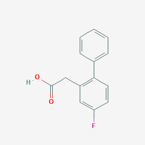 molecular formula C14H11FO2 B15500322 4-Fluorobiphenyl-2-acetic acid 