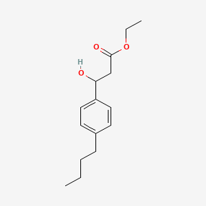 molecular formula C15H22O3 B15500362 Ethyl 3-(4-butylphenyl)-3-hydroxypropanoate 