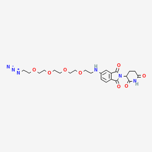 molecular formula C23H30N6O8 B15500408 Pomalidomide-5'-PEG4-C2-azide 