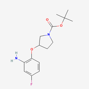 molecular formula C15H21FN2O3 B15500450 Tert-butyl 3-(2-amino-4-fluorophenoxy)pyrrolidine-1-carboxylate 