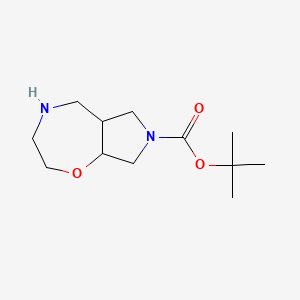 molecular formula C12H22N2O3 B15500527 Tert-butyl 2,3,4,5,5a,6,8,8a-octahydropyrrolo[3,4-f][1,4]oxazepine-7-carboxylate 