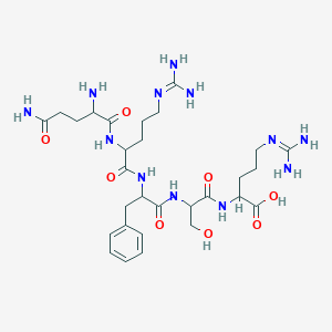 molecular formula C29H48N12O8 B15500529 H-DL-Gln-DL-Arg-DL-Phe-DL-Ser-DL-Arg-OH 