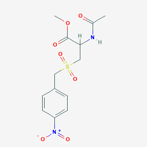 molecular formula C13H16N2O7S B15500534 Methyl 2-acetamido-3-[(4-nitrophenyl)methylsulfonyl]propanoate CAS No. 7597-48-0