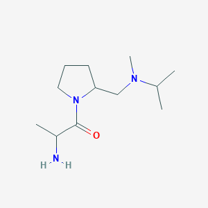 molecular formula C12H25N3O B15500652 2-Amino-1-((S)-2-((isopropyl(methyl)amino)methyl)pyrrolidin-1-yl)propan-1-one 