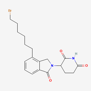 molecular formula C19H23BrN2O3 B15500686 Phthalimidinoglutarimide-C6-Br 