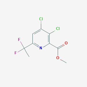 molecular formula C9H7Cl2F2NO2 B15500738 Methyl 3,4-dichloro-6-(1,1-difluroethyl)pyridine-2-carboxylate 